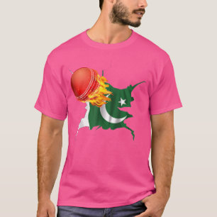 Pakistan Cricket Fläkt Cricket Boll T Shirt