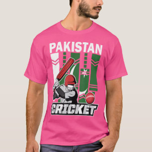 Pakistan Cricket Fläkt pakistansk Flagga Cricket P T Shirt