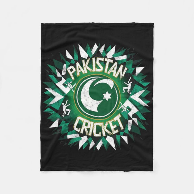 Pakistan Cricket Jersey Cricket Flag Of Pakistan 4 Fleecefilt (Framsidan)