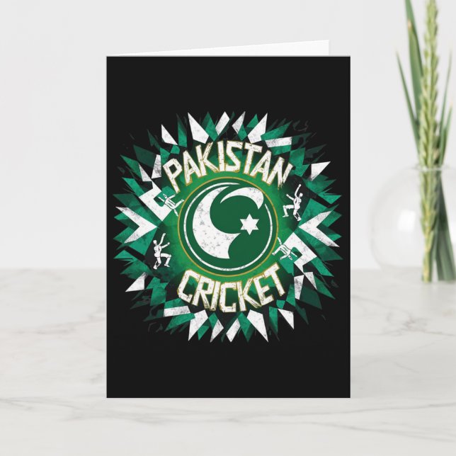 Pakistan Cricket Jersey Cricket Flag Of Pakistan 4 Kort (Framsida)