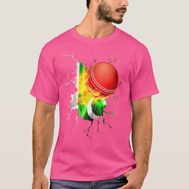 Pakistan Cricket Pakistan 2019 National Fläkt Jers T Shirt (Framsida)