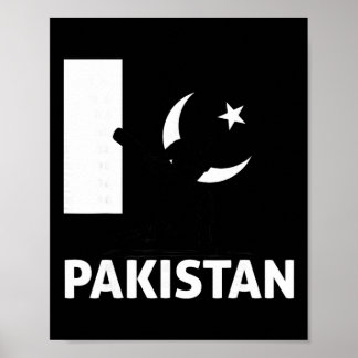 Pakistan Cricket Pakistan Flag Pakistansk cricket Poster