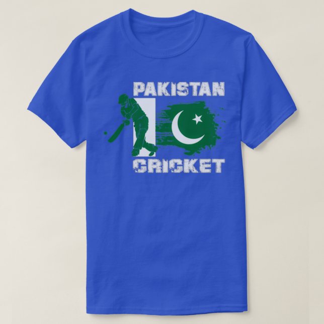 Pakistan Cricket Player Flagga Sticker T Shirt (Design framsida)