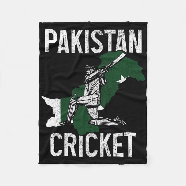 Pakistan Cricket Player Pakistani Flag Pride Vinta Fleecefilt (Framsidan)