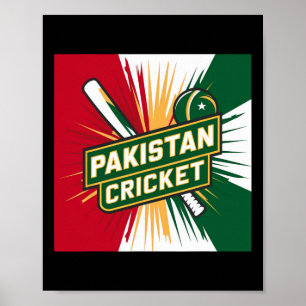 Pakistan Cricket Tröja Cricket Flagga Av Pakistan Poster