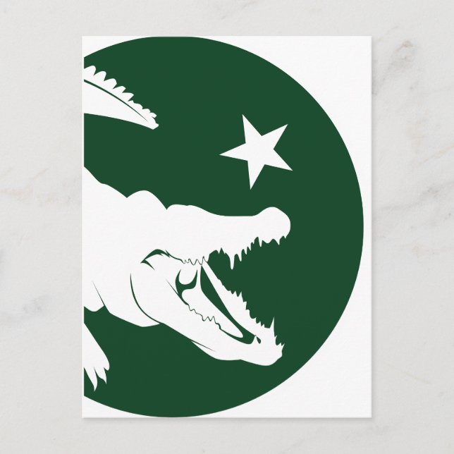 Pakistan Crocodile Pakistani National Animal Flagg Vykort (Framsida)