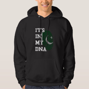 Pakistan Det Finns I Min DNA Pakistanska Flaggan H Hoodie