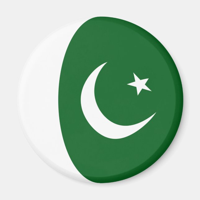 Pakistan Fisheye Flagga Magnet (Framsidan)