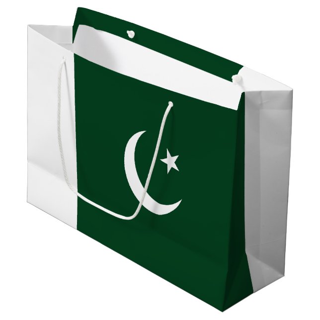 Pakistan flagga (Framsidan Vinklad)