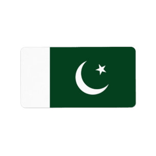 Pakistan flagga adressetikett
