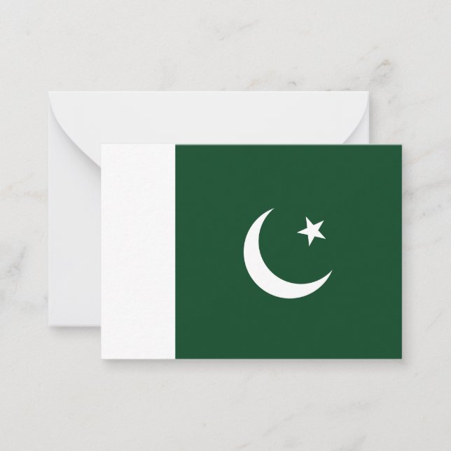 Pakistan flagga anteckningskort (Framsida)