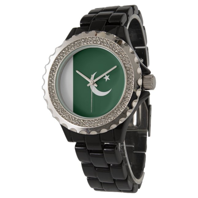 Pakistan flagga armbandsur (Vinklad)