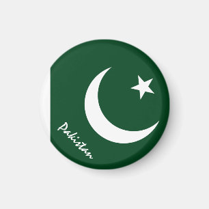 Pakistan flagga & Asien - resor/sportfantaster Magnet