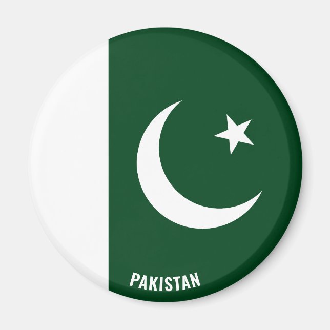 Pakistan Flagga Charming Patriotic Magnet (Framsidan)