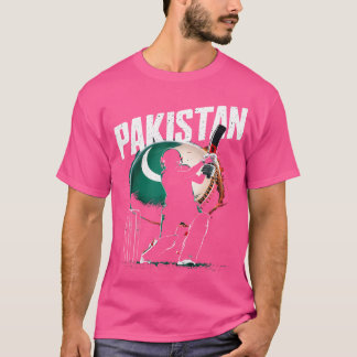 Pakistan Flagga Cricket T Shirt