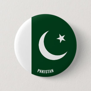 Pakistan Flagga Cute Patriotic Knapp