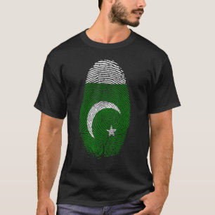 Pakistan Flagga Fingerprint det är i mitt DNA för T Shirt