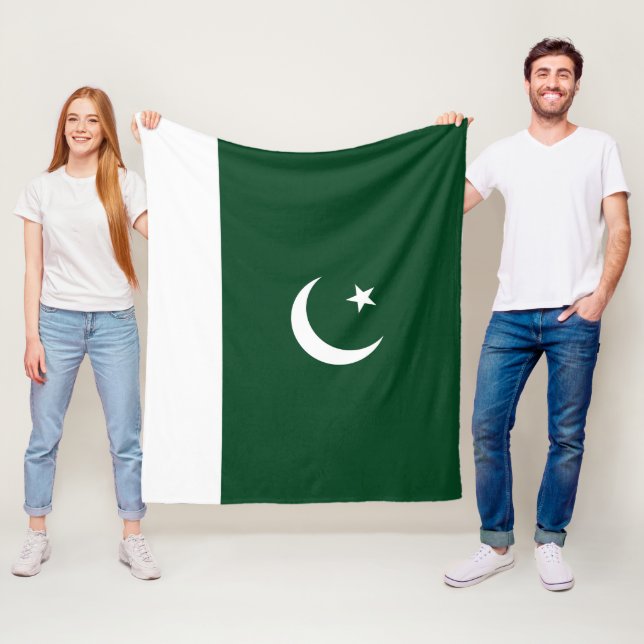 Pakistan flagga fleecefilt (På plats)