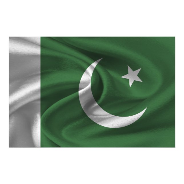 Pakistan Flagga Fototryck (Framsidan)