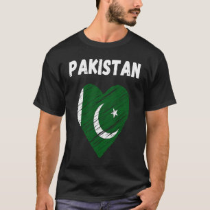 Pakistan Flagga Helgdag Pakistan Heart Pakistan FL T Shirt