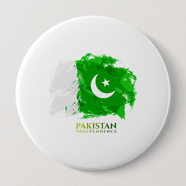 Pakistan Flagga Independence day Knapp (Framsida)