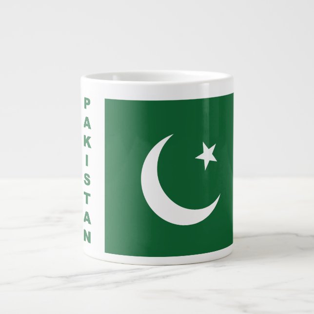 Pakistan Flagga Jumbo Mugg (Framsidan)