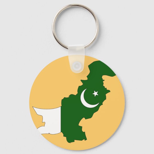 Pakistan flagga karta nyckelring (Framsida)