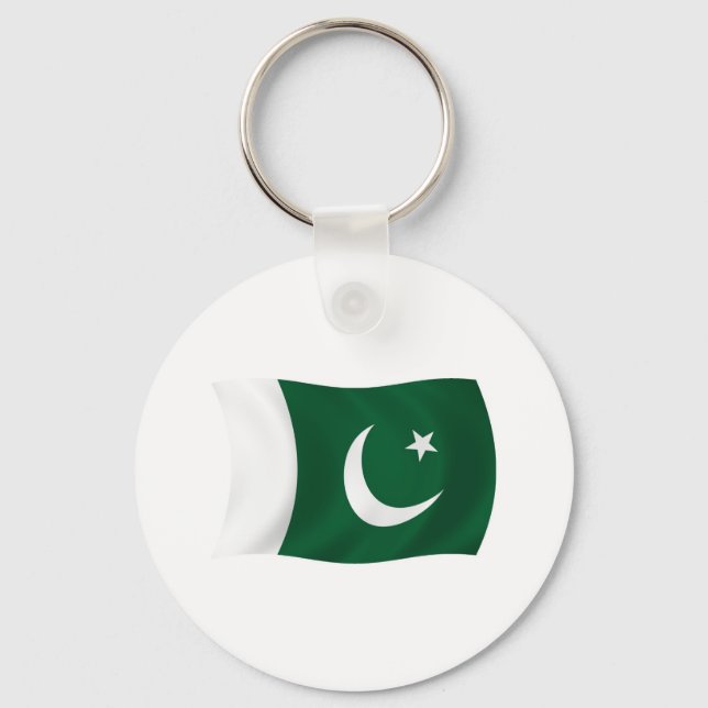 Pakistan Flagga Keychain Nyckelring (Framsida)
