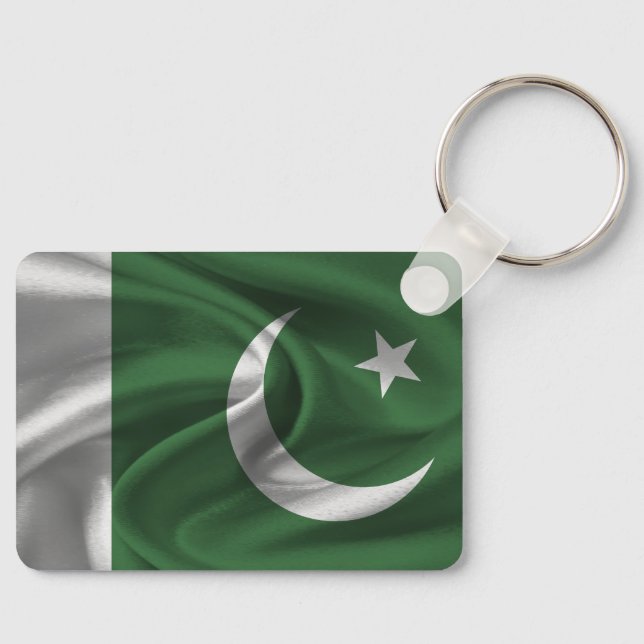Pakistan Flagga Keychain Nyckelring (Framsida)