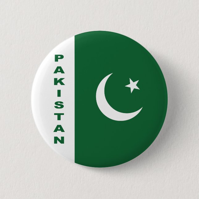 Pakistan Flagga Knapp (Framsida)
