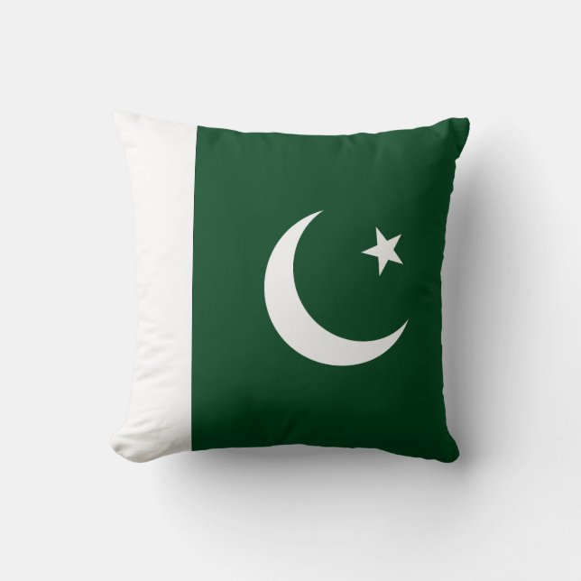 Pakistan Flagga Kudde (Framsida)