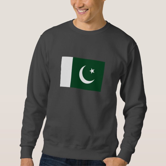 Pakistan Flagga Lång Ärmad Tröja (Framsida)