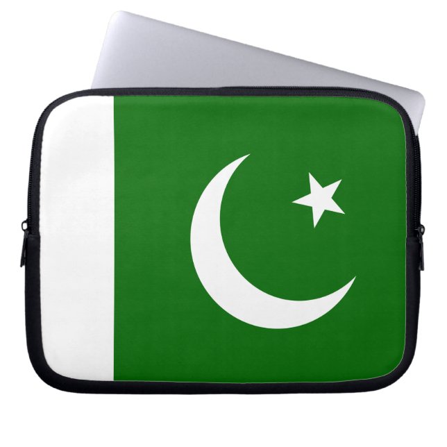 Pakistan Flagga Laptop Sleeve (Framsidan)