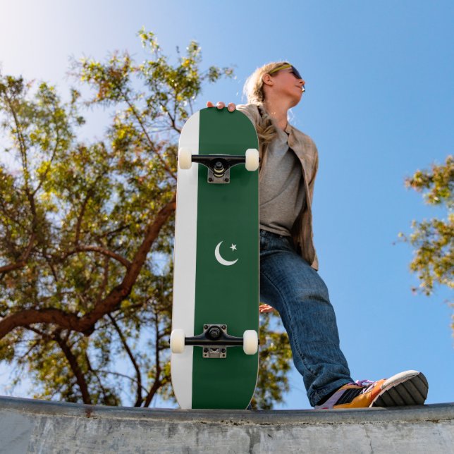 Pakistan flagga mini skateboard bräda 18,5 cm (Utomhus 1)
