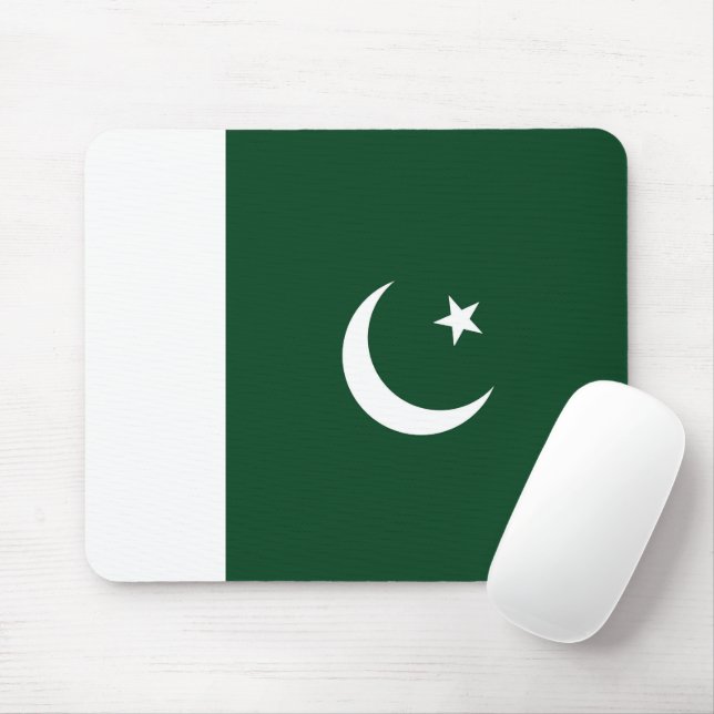 Pakistan flagga musmatta (Med mus)