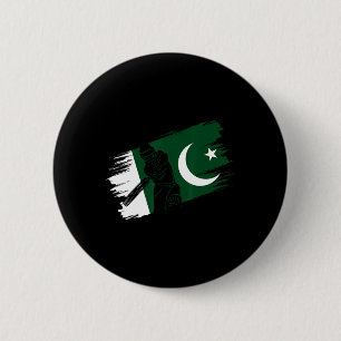 Pakistan Flagga Pakistan Cricket Fan Player Tränar Knapp