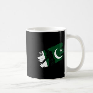 Pakistan Flagga Pakistan Cricket Fan Spelare Träna Kaffemugg