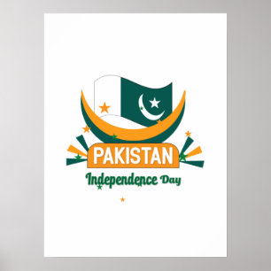 Pakistan Flagga Pakistan Independence day Poster