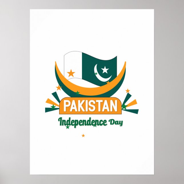 Pakistan Flagga Pakistan Independence day Poster (Framsidan)
