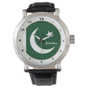 Pakistan Flagga & Pakistan trendig mode /design Armbandsur