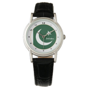 Pakistan Flagga & Pakistan trendig mode /design Armbandsur