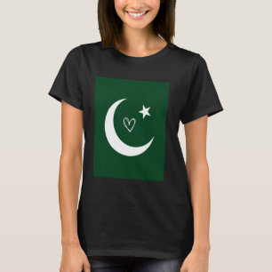 Pakistan Flagga Pakistaniskt Hjärta Stolt Arv Nati T Shirt
