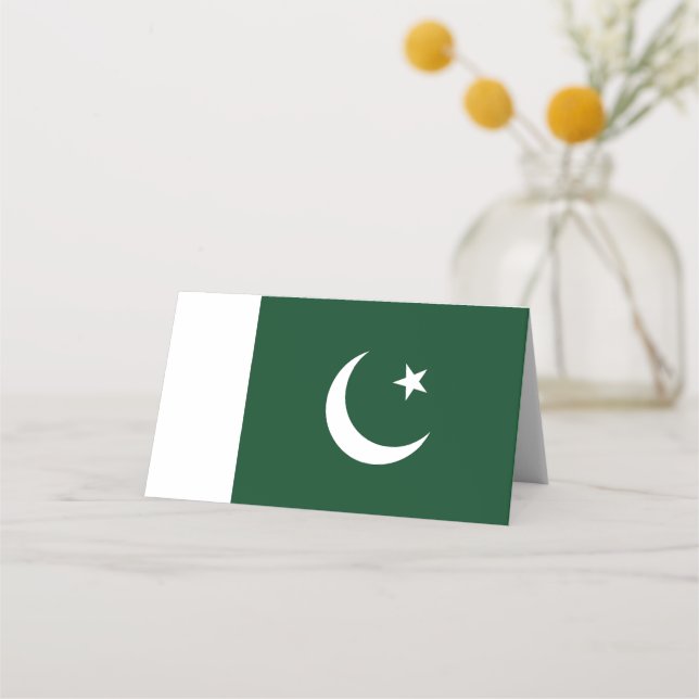 Pakistan flagga placeringskort (Framsida)