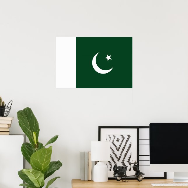 Pakistan flagga poster (Hemmakontoret)