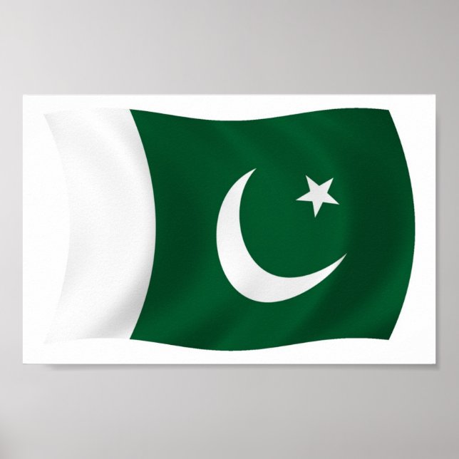 Pakistan Flagga Poster utskrift (Framsidan)