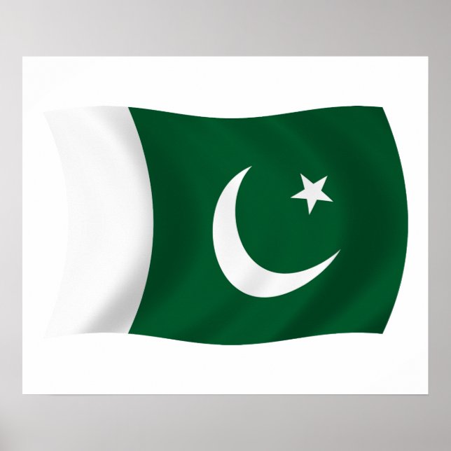 Pakistan Flagga Poster utskrift (Framsidan)