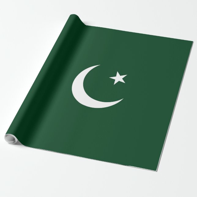 Pakistan flagga presentpapper (Utrullad)