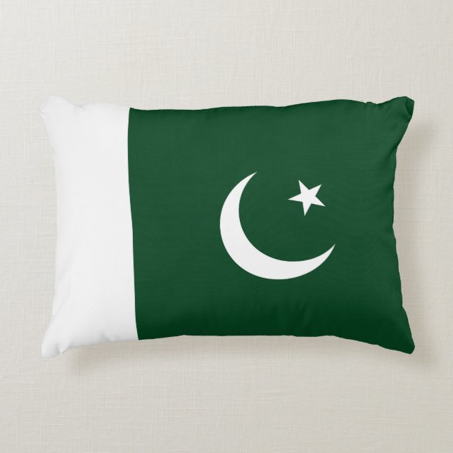 Pakistan flagga prydnadskudde (Framsidan)