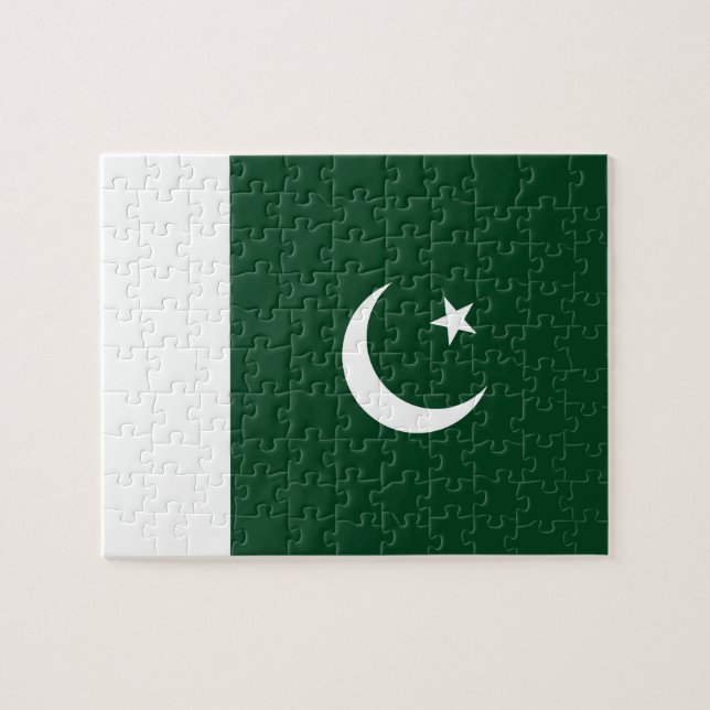 Pakistan flagga pussel (Horisontell)