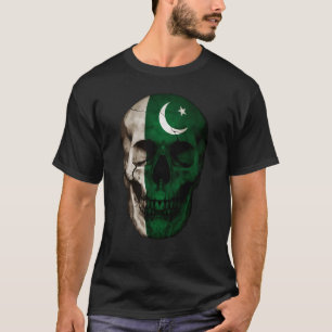 Pakistan Flagga Skull Pakistani Roots Patrioti T Shirt
